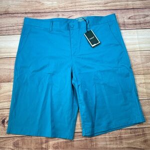 Lesmart Golf Mens DriFit Shorts Blue Stretch Tech Relaxed Fit Quick Dry Twill 42